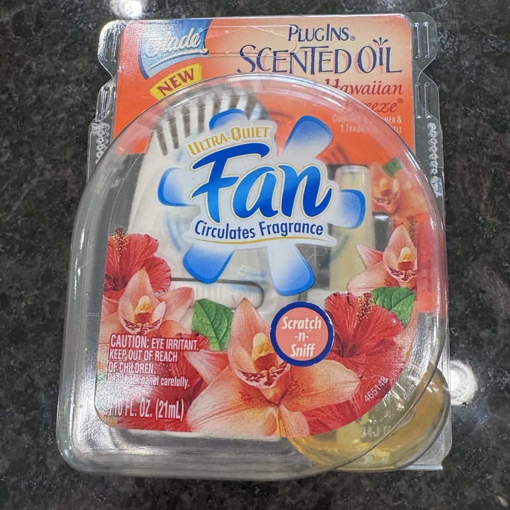 Glade PlugIns Scented Oil - Hawaiian Breeze - Fan w/ 2 Built In Outlets - 2003